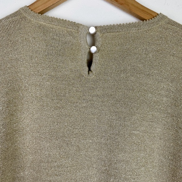 Terazzo Vintage Gold Metallic Knit Top - Picture 7 of 8